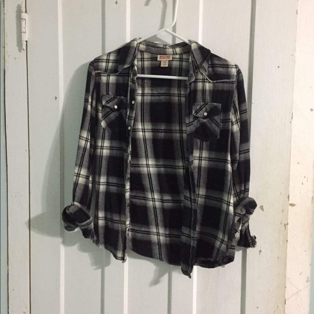 Black white flannel size s. Bundle (3/$20)